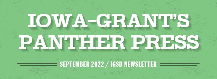 Iowa-Grant's Panther Press/IGSD Newsletter Heading