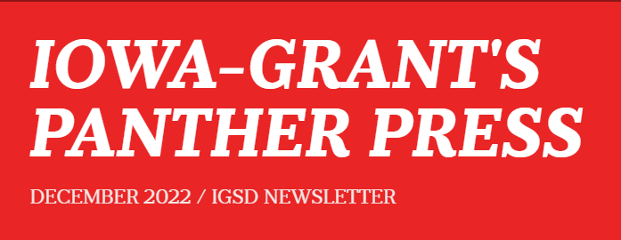 Iowa-Grant's Panther Press December 2022 / IGSD Newsletter