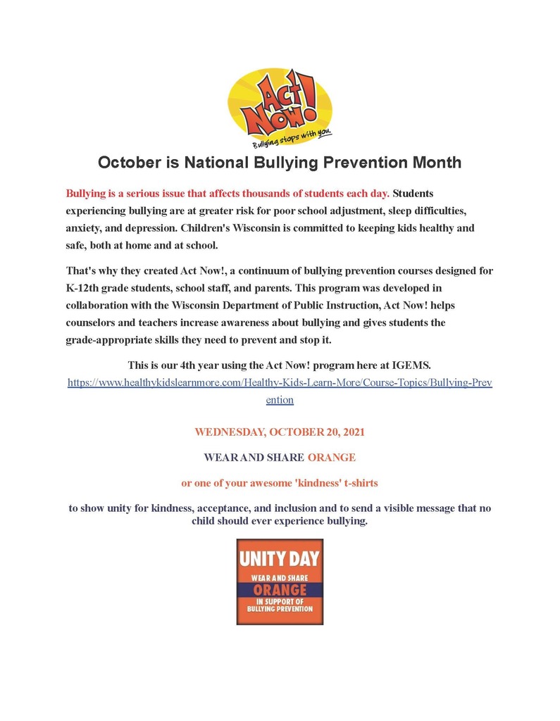 National Bullying Prevention Month
