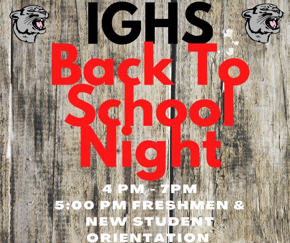 IGHS Back to School Night