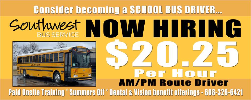 Consider becoming an IOWA-GRANT SCHOOL BUS DRIVER...